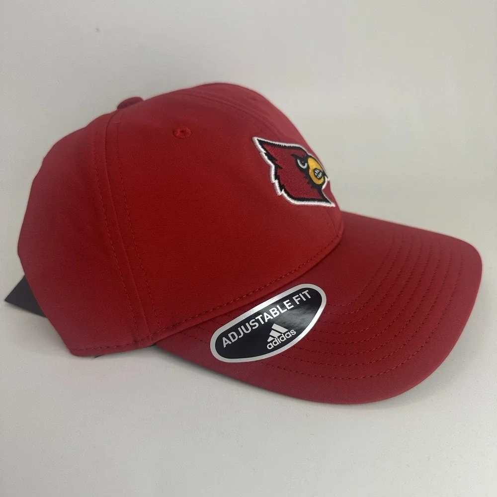 Louisville‎ Cardinals Hat Cap College Football Adidas Mens Aeroready Adjustable